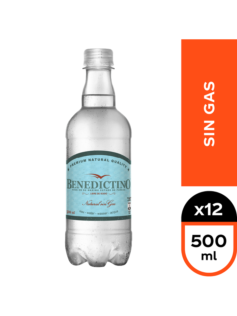 Agua Mineral Benedictino 500 ml (Con/Sin Gas) 5
