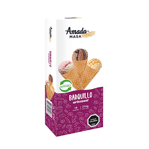 Barquillo Cono Helado Artesanal Amada Masa - 18 Unidades