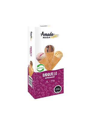Barquillo Cono Helado Artesanal Amada Masa - 18 Unidades