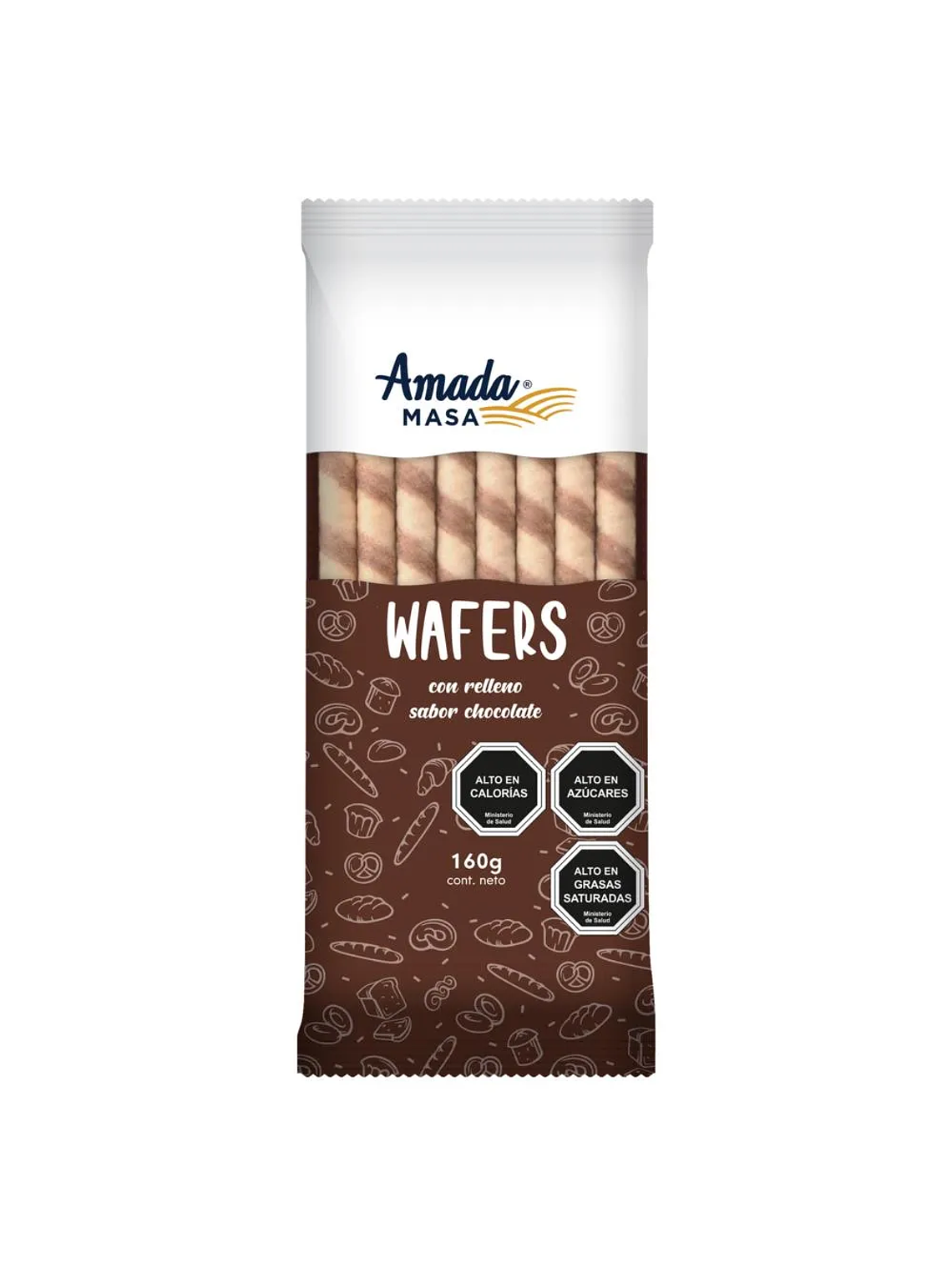 Wafers Con Relleno Sabor Chocolate Amada Masa 1
