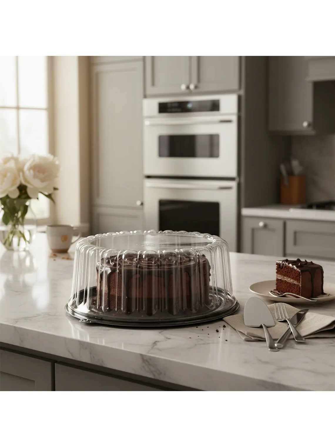 Cúpula o Envase Plástico Para Torta 28x12cm [280-A] 2