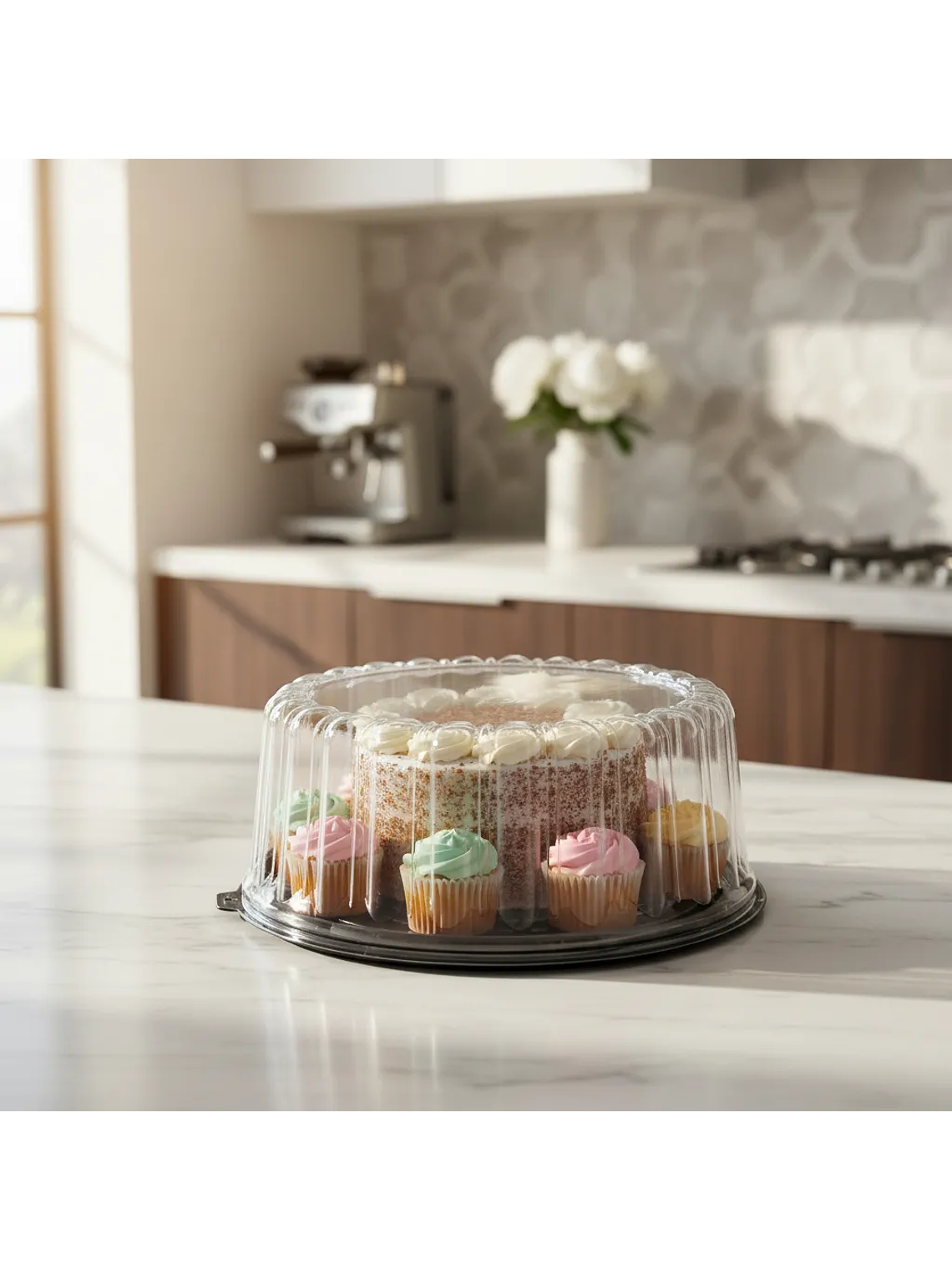 Cúpula o Envase Plástico Para Torta 28x12cm [280-A] 3