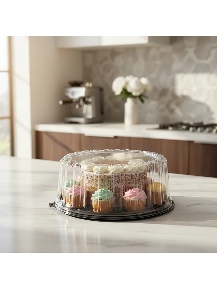 Cúpula o Envase Plástico Para Torta 28x12cm [280-A] 3