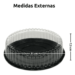 Cúpula o Envase Plástico Para Tartaleta 28x7,5cm [280-B]