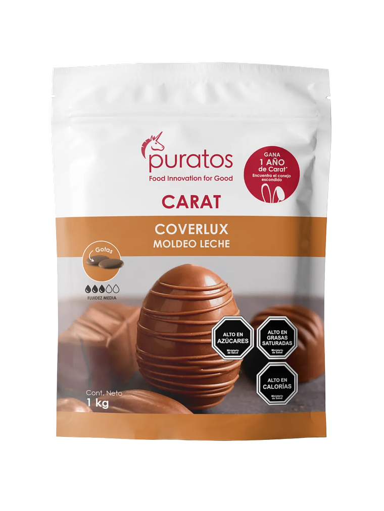 PROMO PASCUA Cobertura De Chocolate Puratos Carat Coverlux Moldeo Leche 3