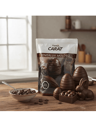 Cobertura Chocolate Puratos Carat Coverlux Moldeo Semi Amargo