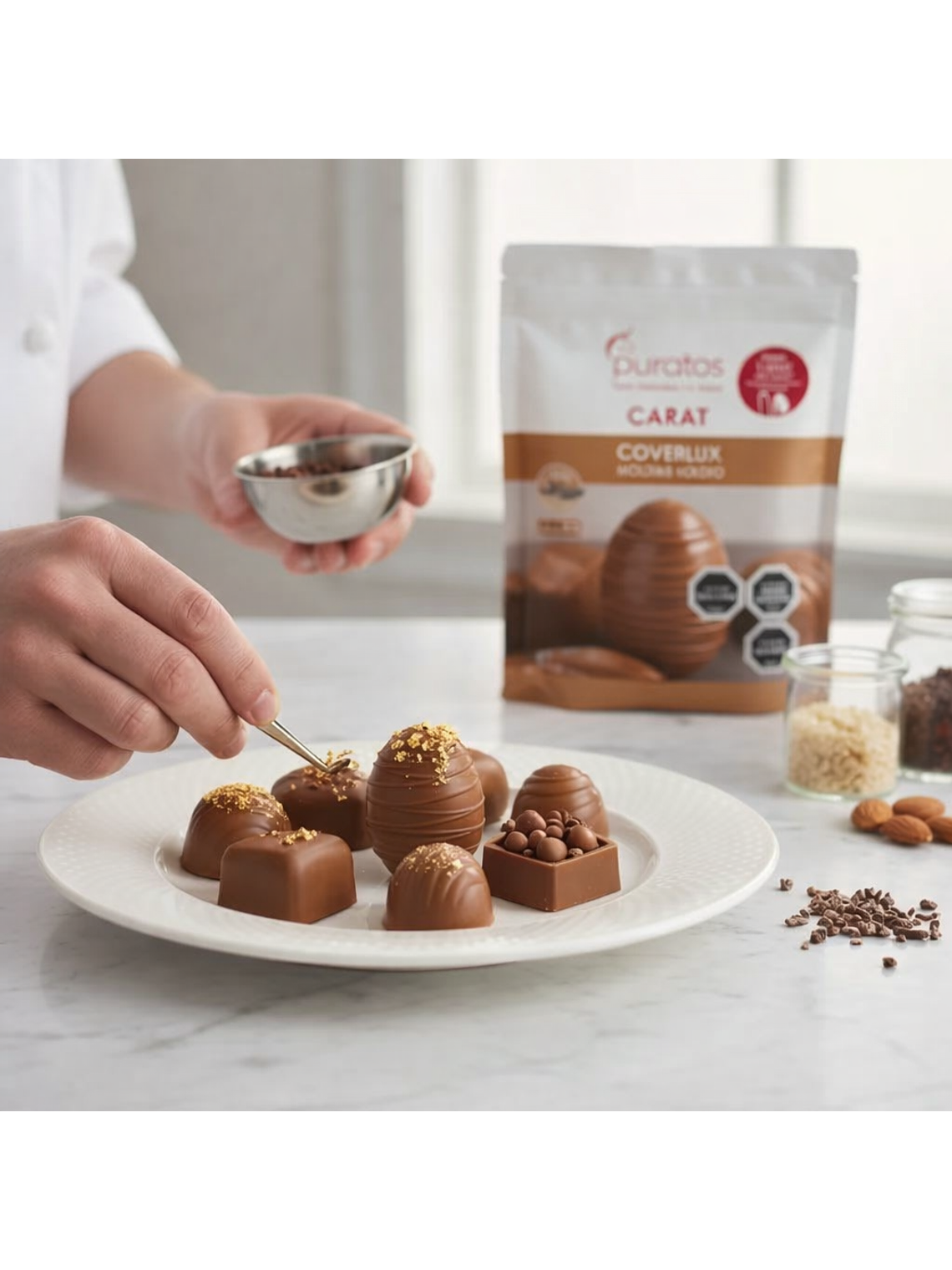 PROMO PASCUA Cobertura De Chocolate Puratos Carat Coverlux Moldeo Leche 2