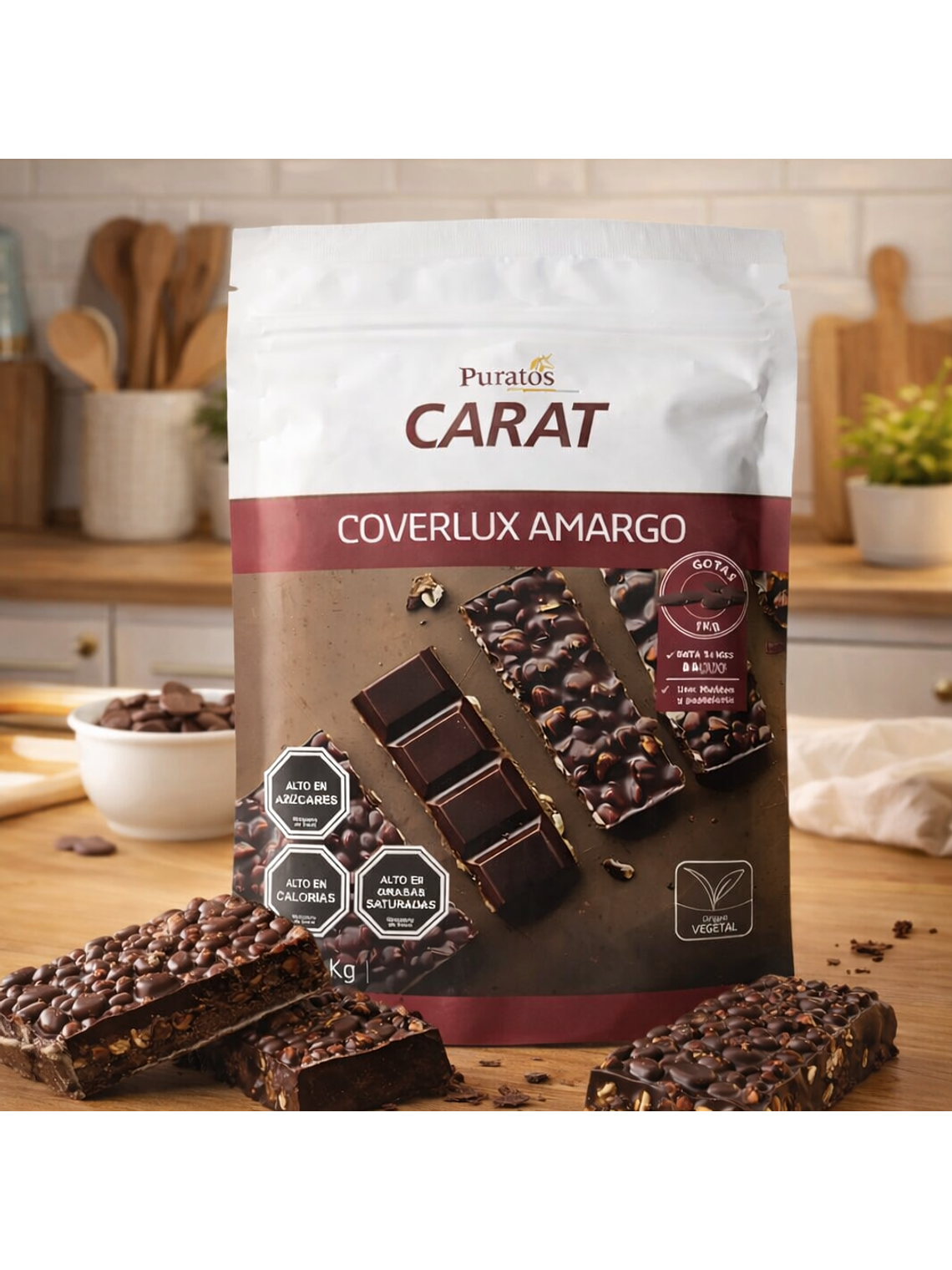 Cobertura Chocolate Puratos Carat Coverlux Amargo 1