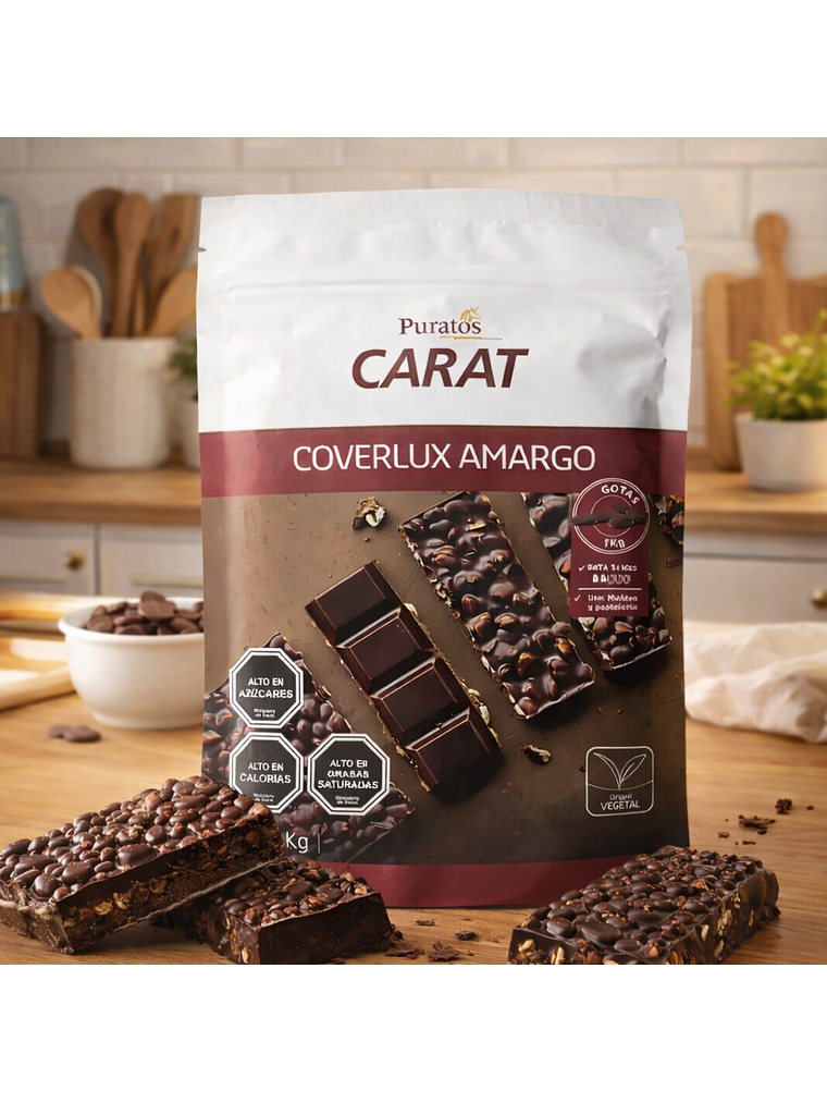 Cobertura Chocolate Puratos Carat Coverlux Amargo 1