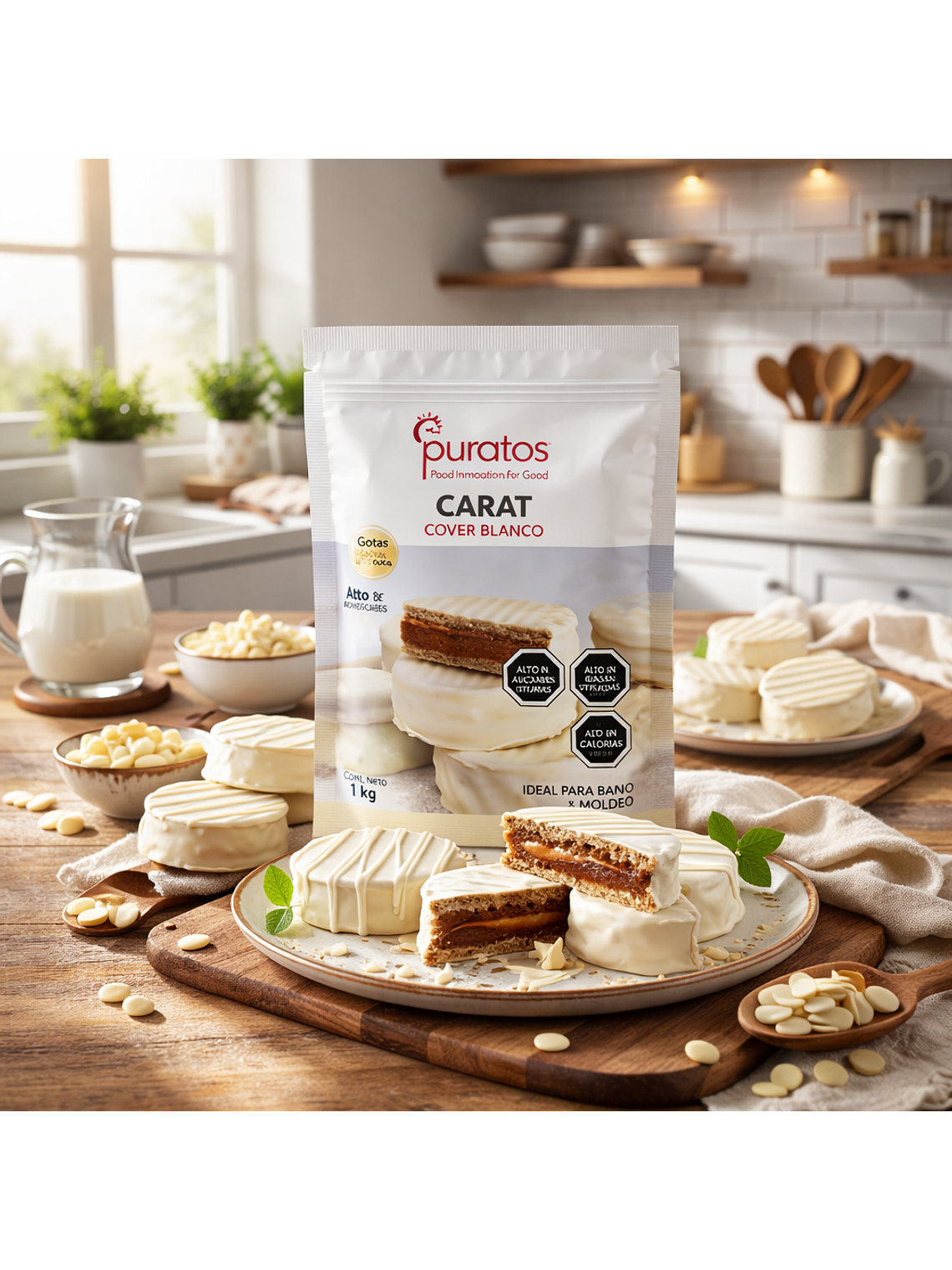 Cobertura Chocolate Puratos Carat Cover Blanco 1