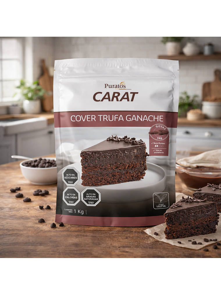 Cobertura Chocolate Puratos Carat Cover Trufa Ganache Amargo 1