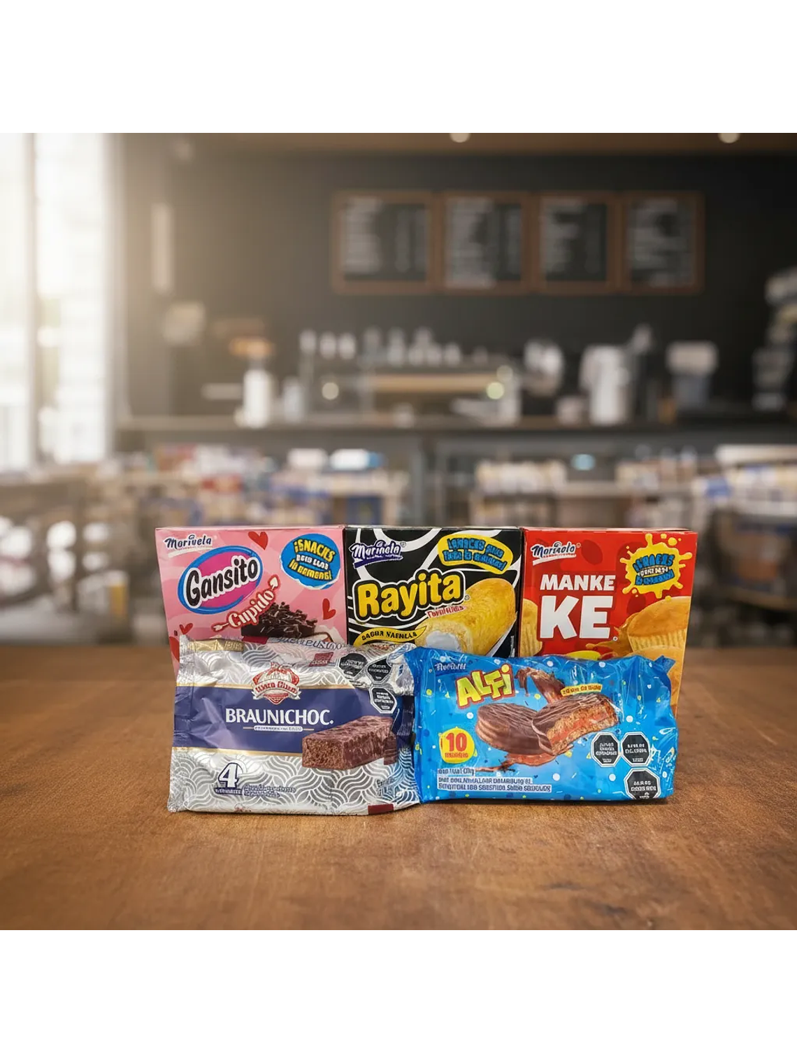 Pack Colación Escolar Semanal - Gansito, Rayita, Alfi, Mankeke y Braunichoc (30 unid total) 1