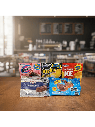 Pack Colación Escolar Semanal - Gansito, Rayita, Alfi, Mankeke y Braunichoc (30 unid total)