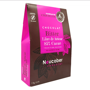 Chocolate Neucober Bitter 85% Cacao Sin Azúcar Sin Gluten 1 kg