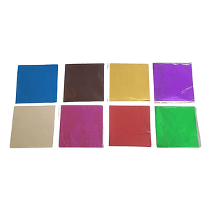 Papel Aluminio para Envoltura 8x8 cm – 100 Unidades por Color