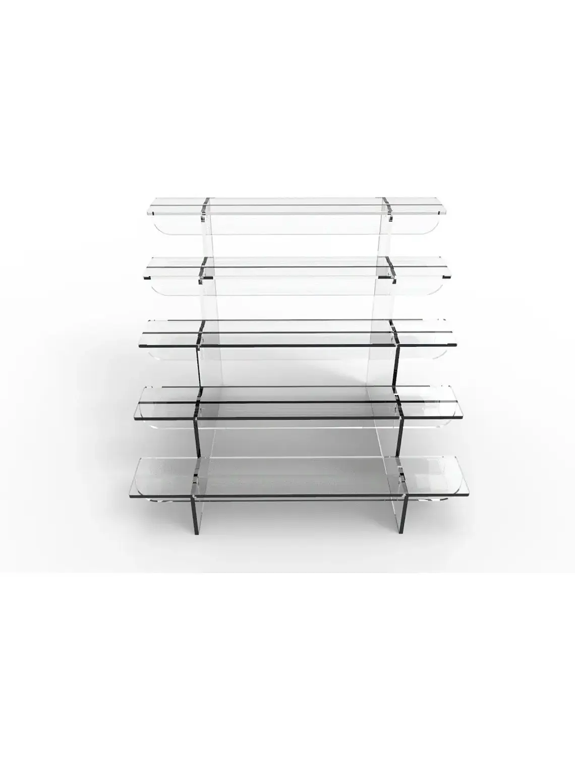 Repisa De Acrílico Espesor 3mm Dentada Mini 5 Escalones 2