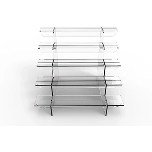 Repisa De Acrílico Espesor 3mm Dentada Mini 5 Escalones