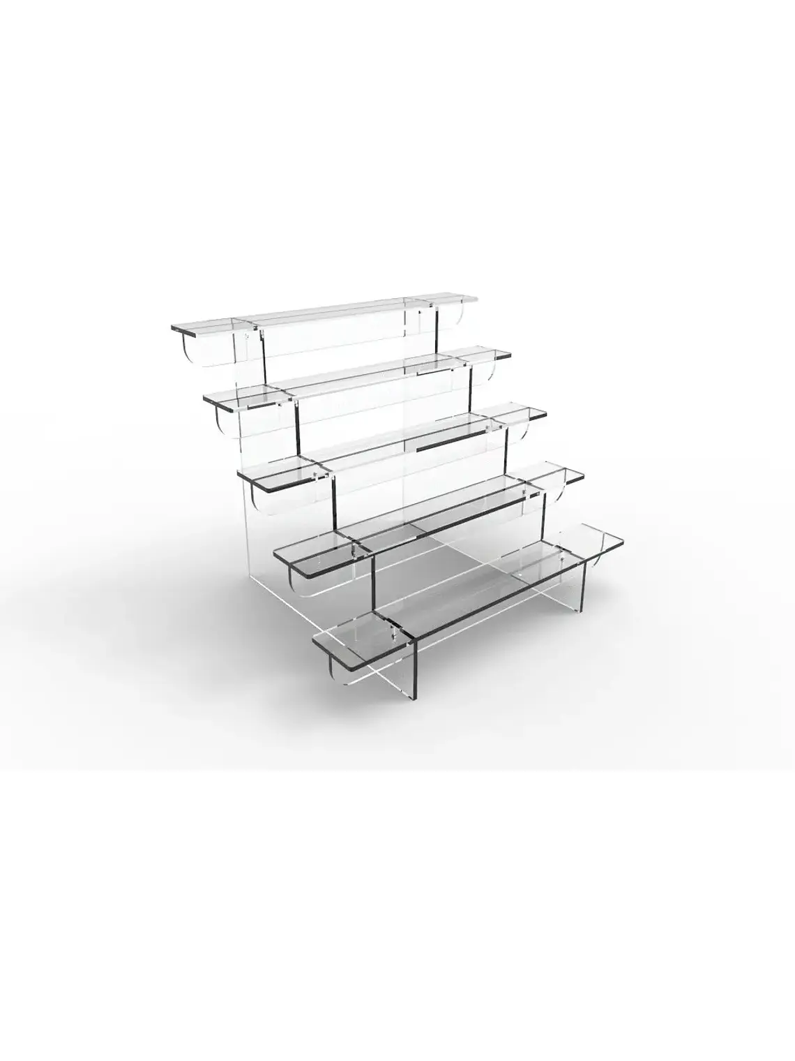 Repisa De Acrílico Espesor 3mm Dentada Mini 5 Escalones 3