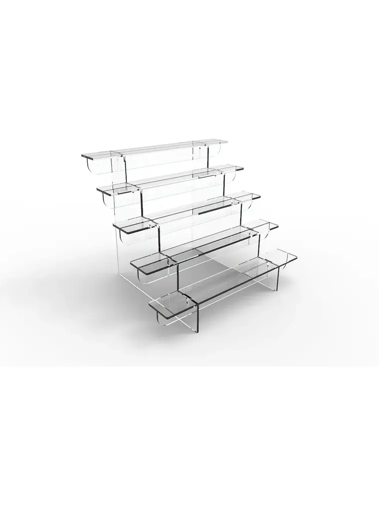 Repisa De Acrílico Espesor 3mm Dentada Mini 5 Escalones 3