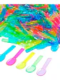 Cucharitas plásticas para helados 50 unidades color a elección - Miniatura 1