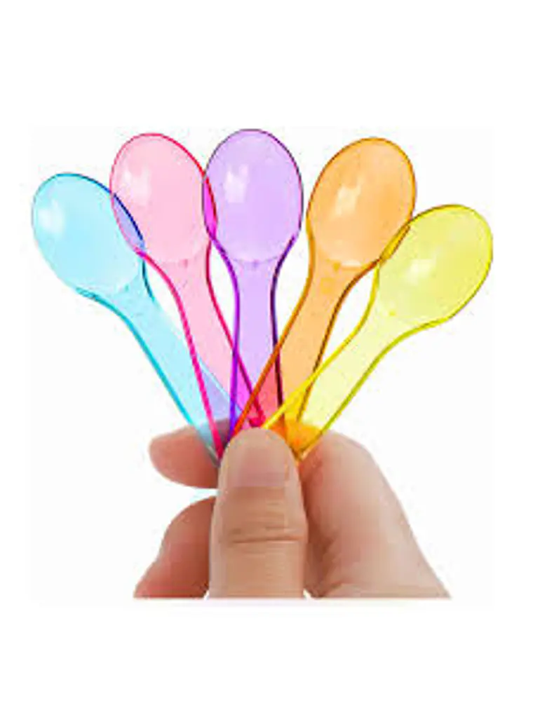 Cucharitas plásticas para helados 50 unidades color a elección 3