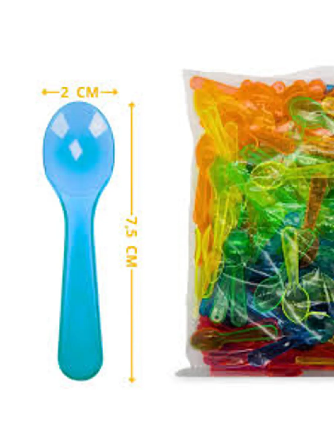 Cucharitas plásticas para helados 50 unidades color a elección 4