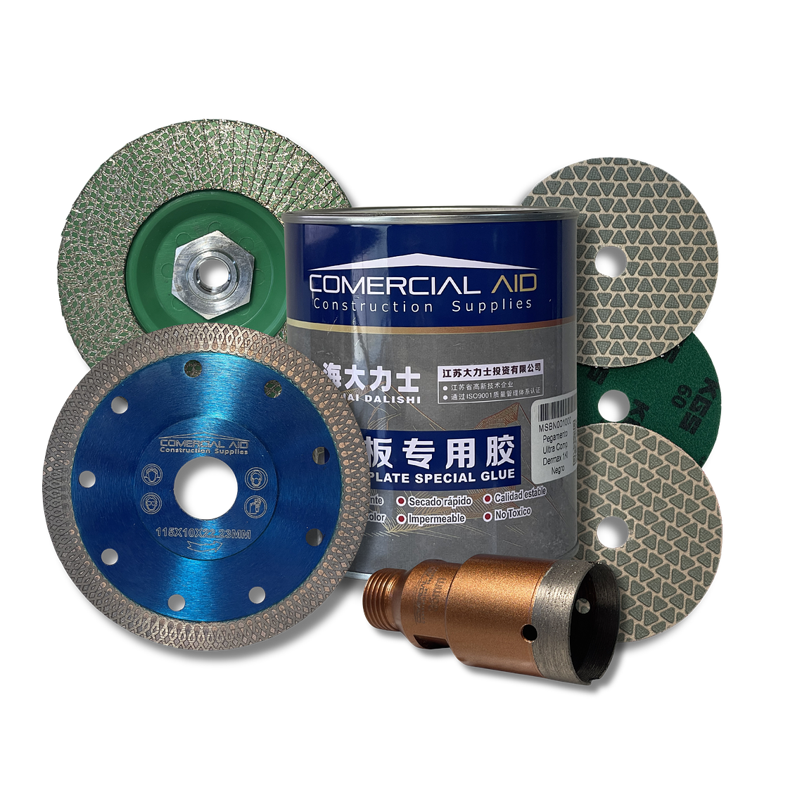 Kit Esencial Ultracompacto Básico | Herramientas para Dekton, Neolith y Sinterizado – Comercial AID 1