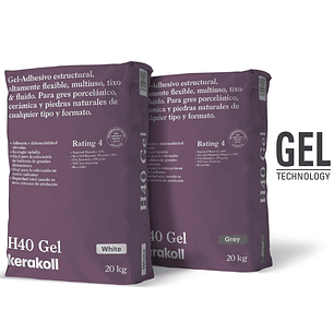 Adhesivo para Porcelanato y Dekton | Kerakoll H40 Gel Flexible S1 20kg