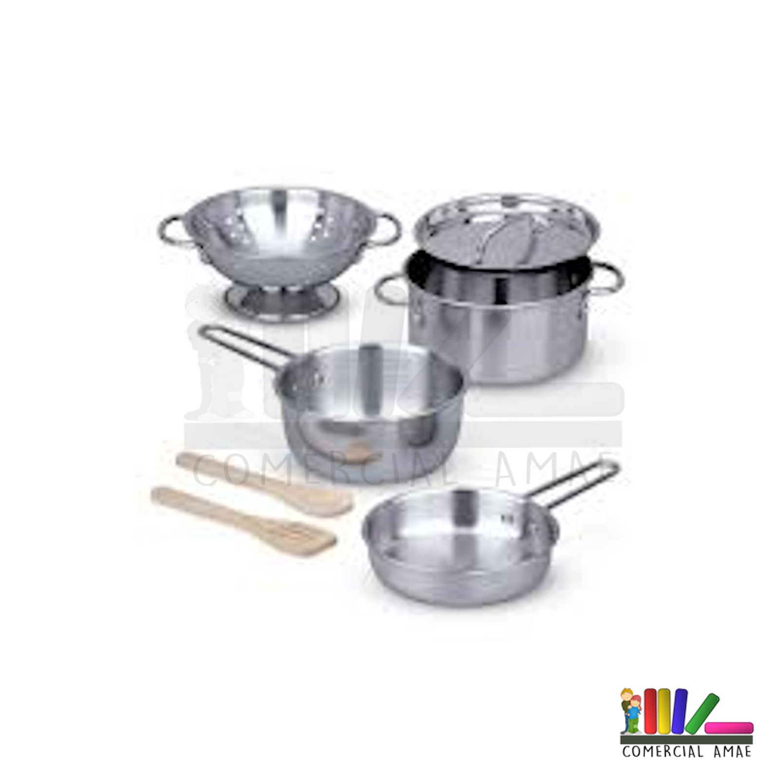BATERÍA DE COCINA ACERO INOXIDABLE 8 PIEZAS 1