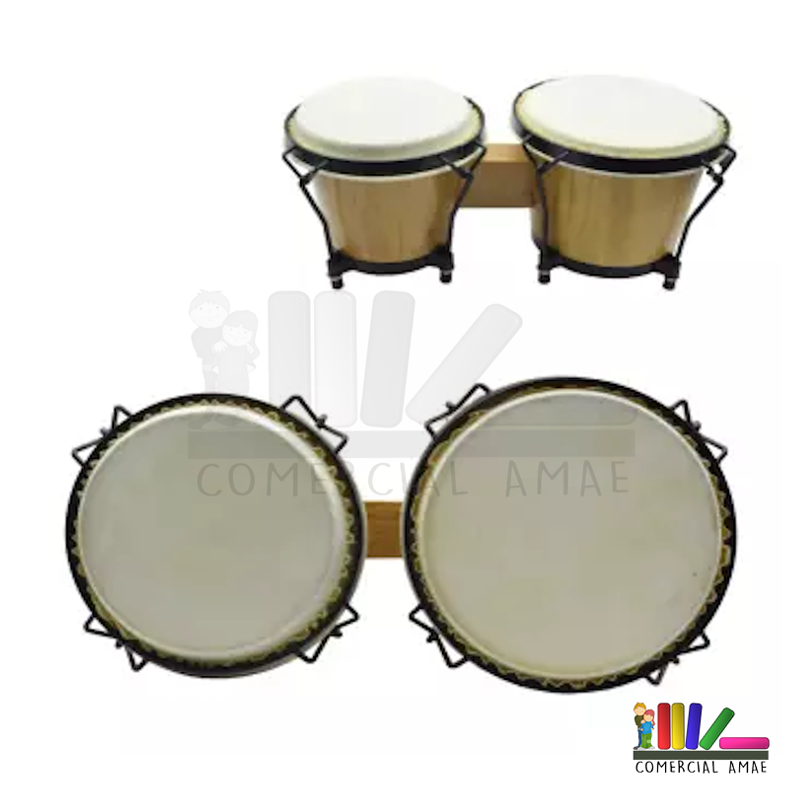 BONGÓ DE PERCUSIÓN DE MADERA 1