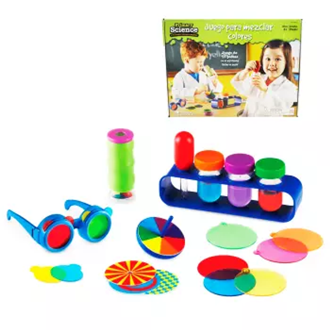 KIT DE EXPERIMENTOS LUZ, AGUA Y COLOR 1
