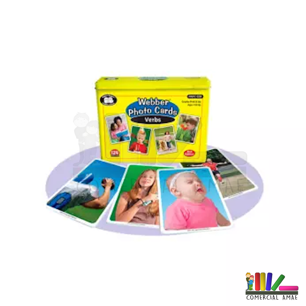 FLASH CARDS VERBOS 124 UNIDADES 7,5 X 10 CMS 1