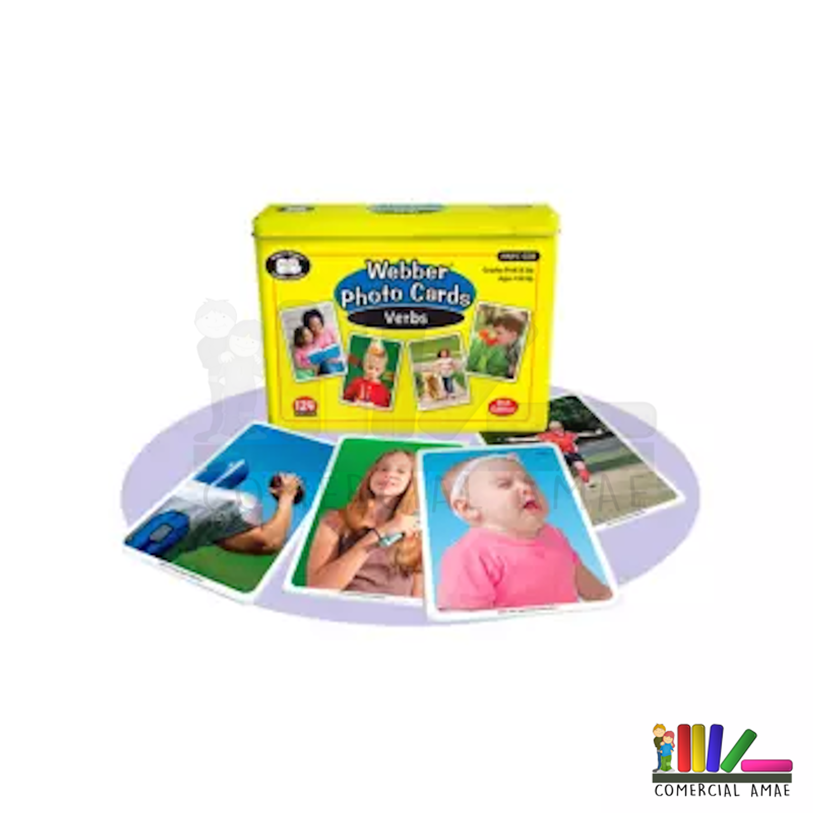 FLASH CARDS VERBOS 124 UNIDADES 7,5 X 10 CMS 1