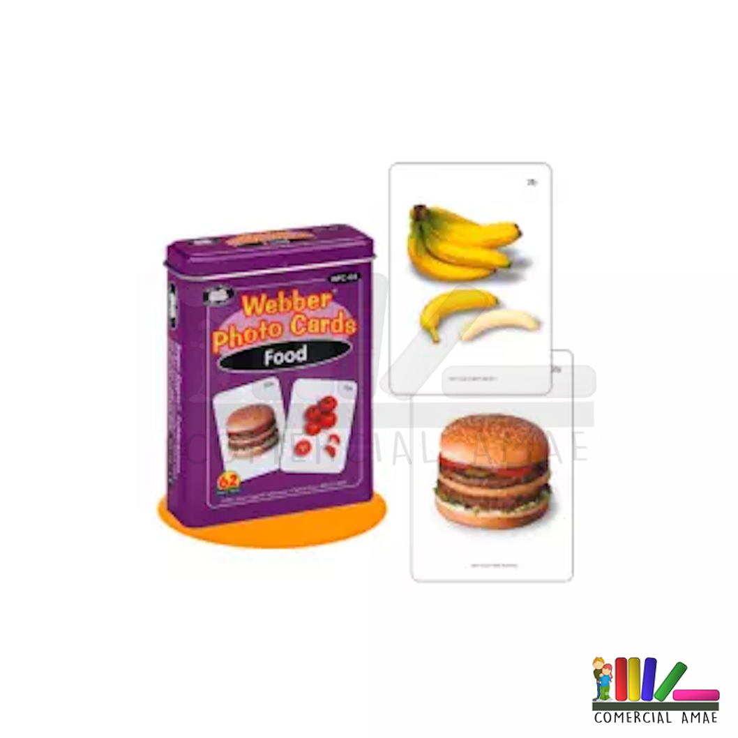 FLASH CARDS ALIMENTOS 62 UNIDADES 7,5 X 10 CMS 1