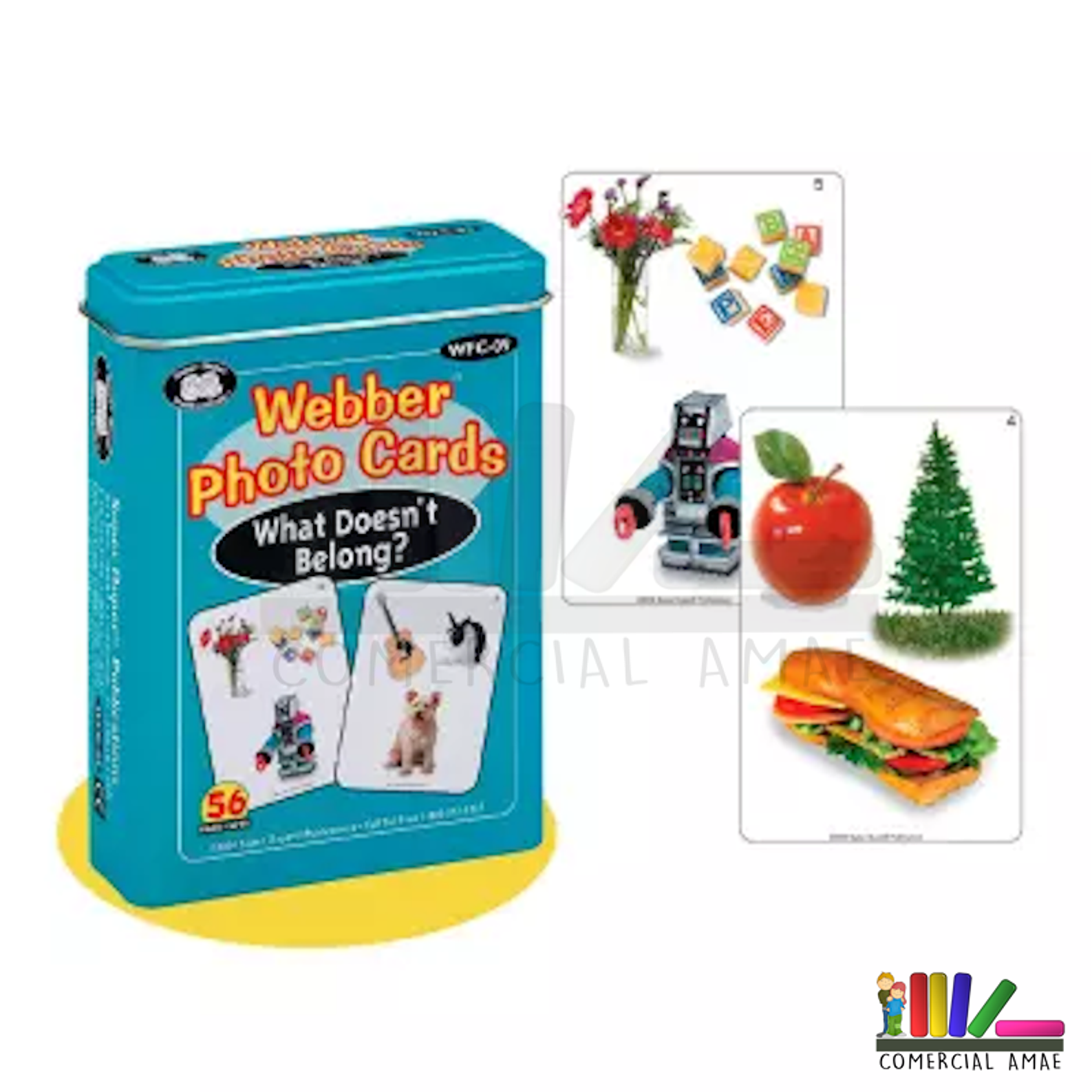 FLASH CARDS NO PERTENECEN 56 UNIDADES 7,5 X 10 CMS 1