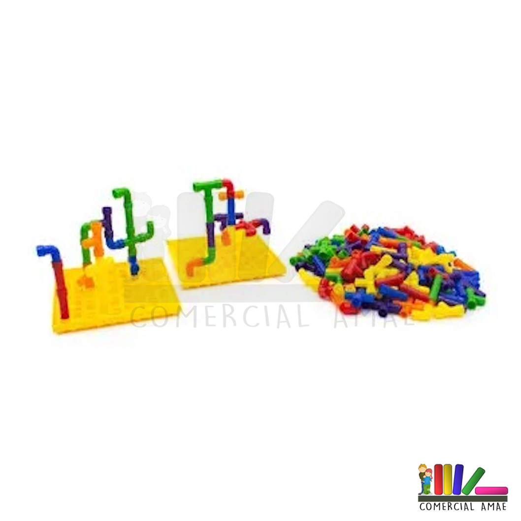 TUBOS DE CONSTRUCCIÓN 240 PIEZAS + 2 BASES 1