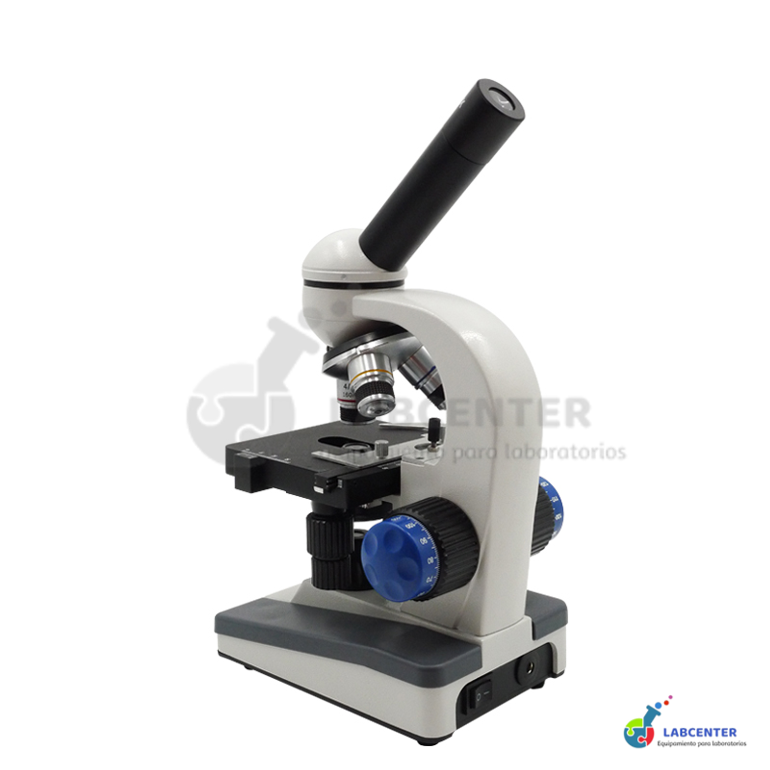 MICROSCOPIO BIOLOGICO MONOCULAR 3 OBJETIVOS PLATINA MECANICA 2