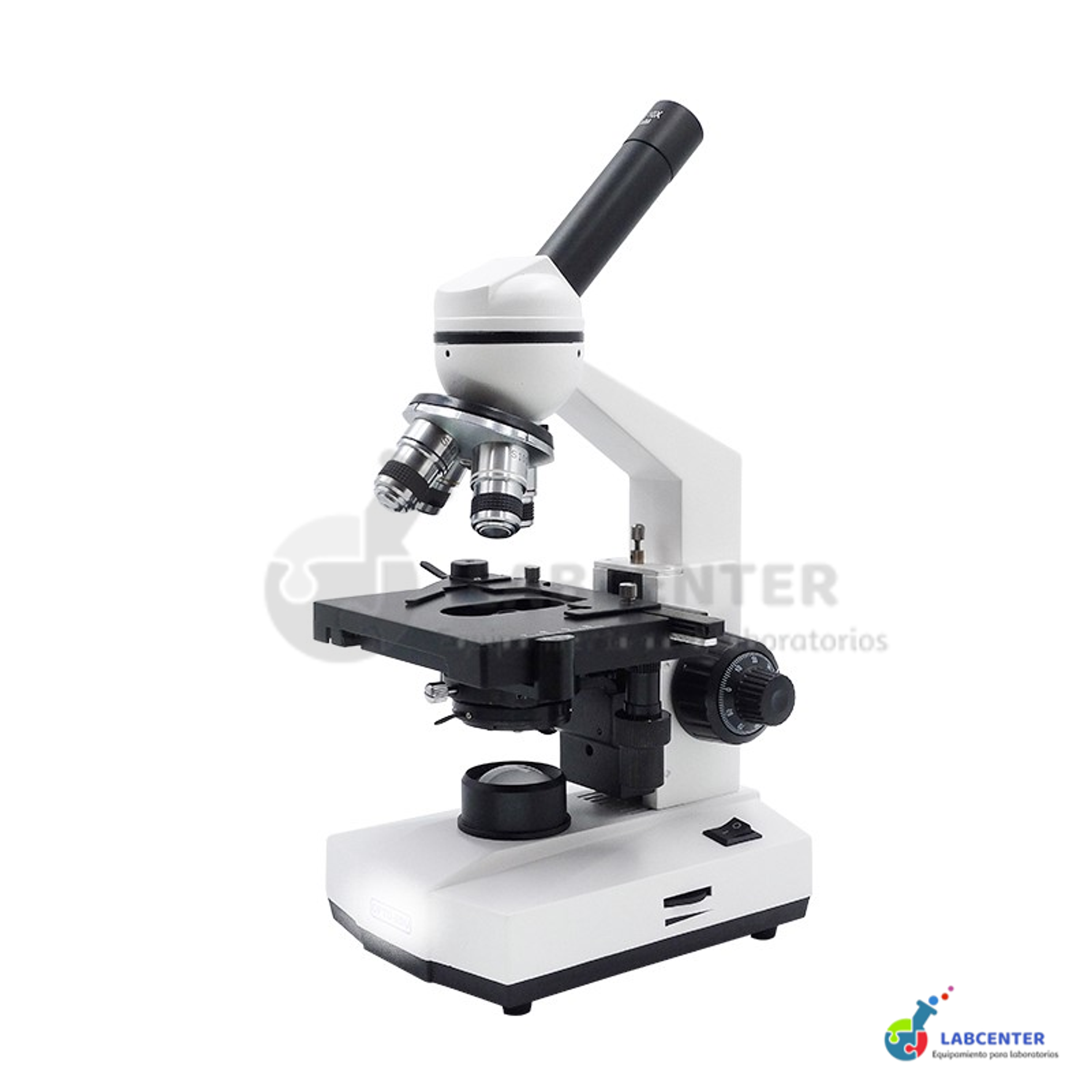 MICROSCOPIO BIOLOGICO MONOCULAR 4 OBJETIVOS PLATINA MECANICA 1
