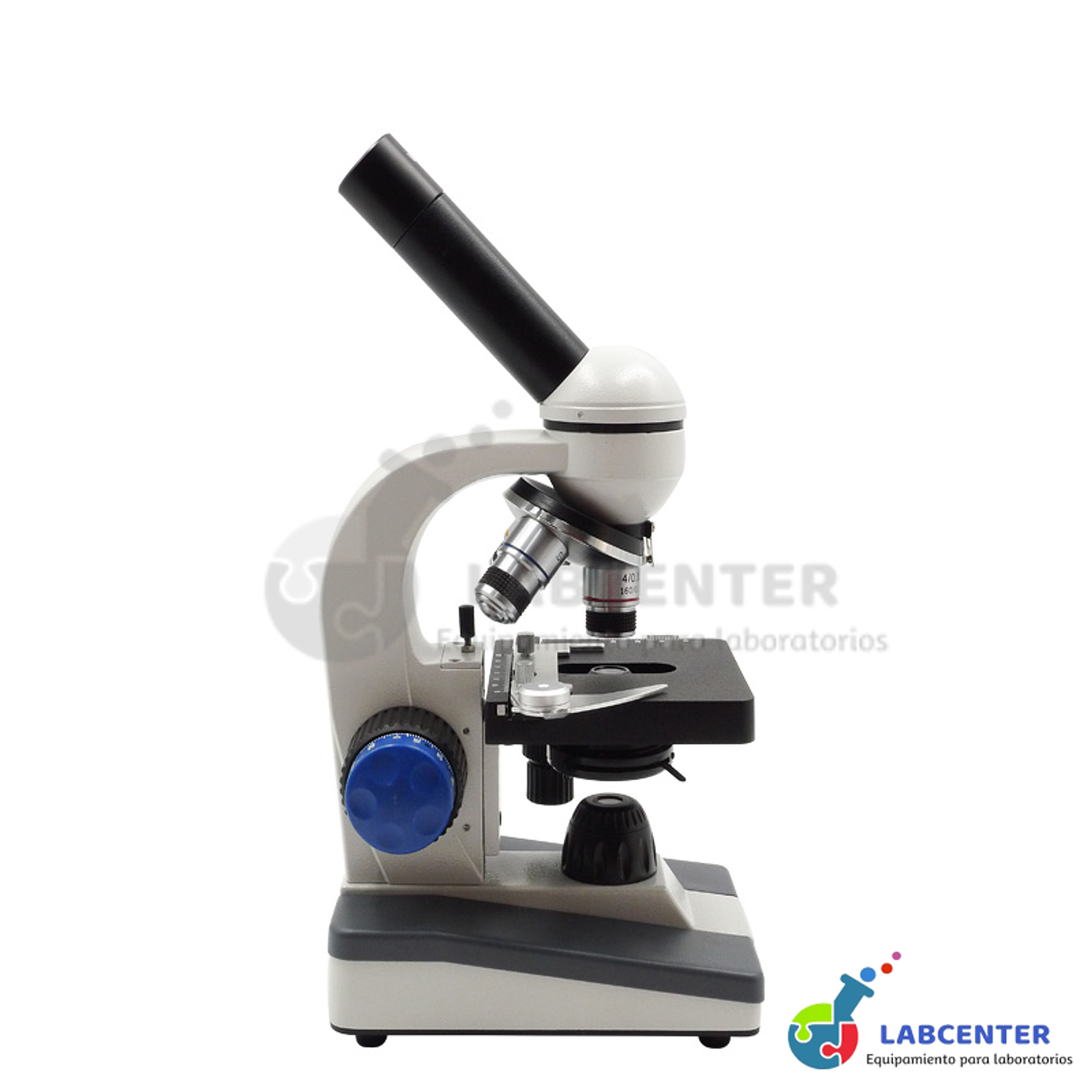 MICROSCOPIO BIOLOGICO MONOCULAR 3 OBJETIVOS PLATINA MECANICA 3