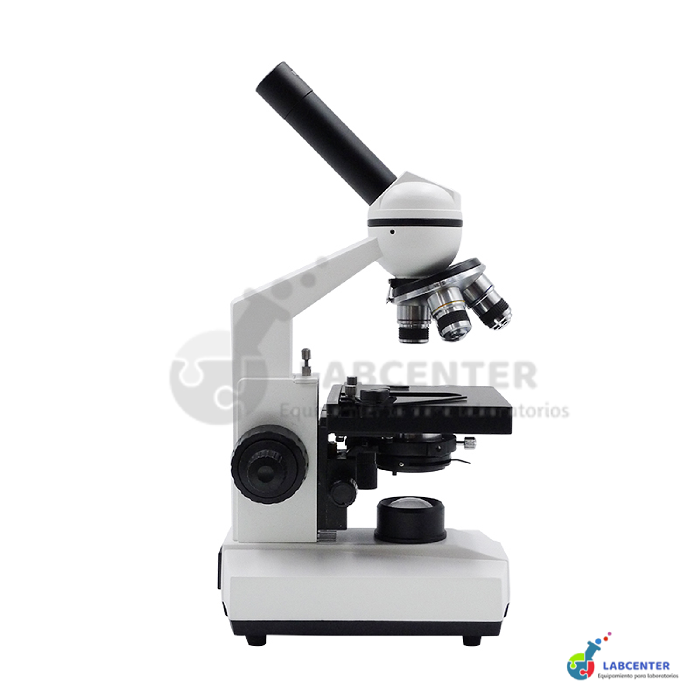 MICROSCOPIO BIOLOGICO MONOCULAR 4 OBJETIVOS PLATINA MECANICA 2