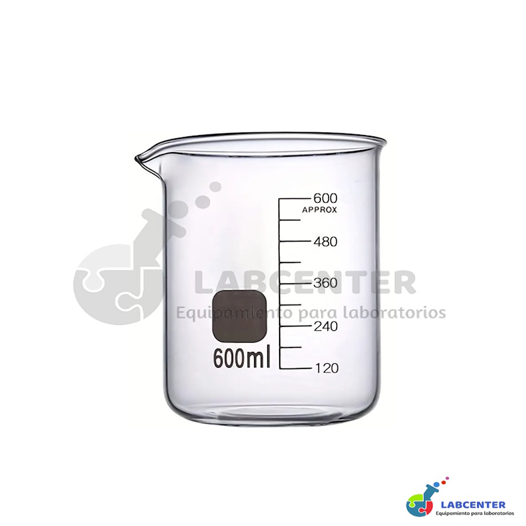 VASO PRECIPITADO VIDRIO FORMA BAJA 600 ML 1
