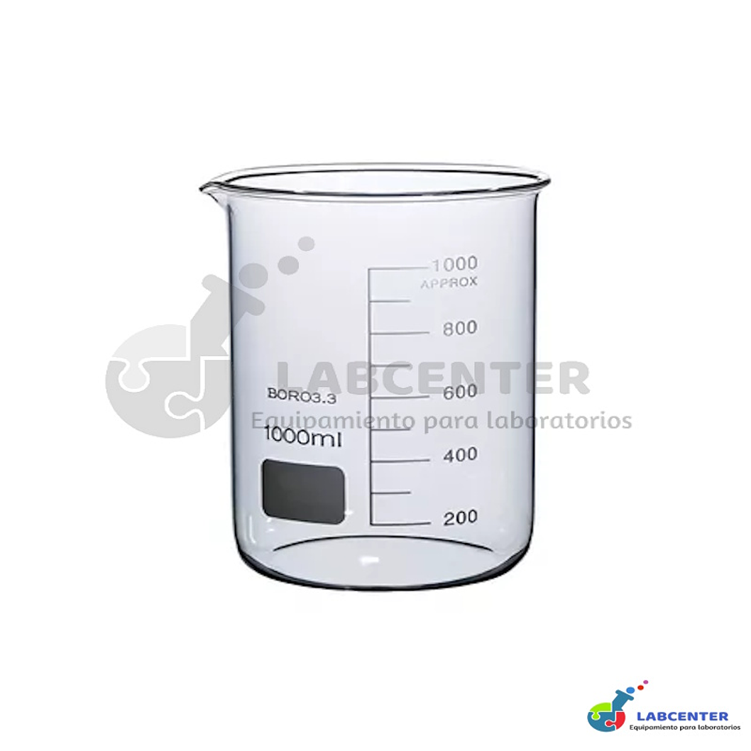 VASO PRECIPITADO VIDRIO FORMA BAJA 1000 ML 1