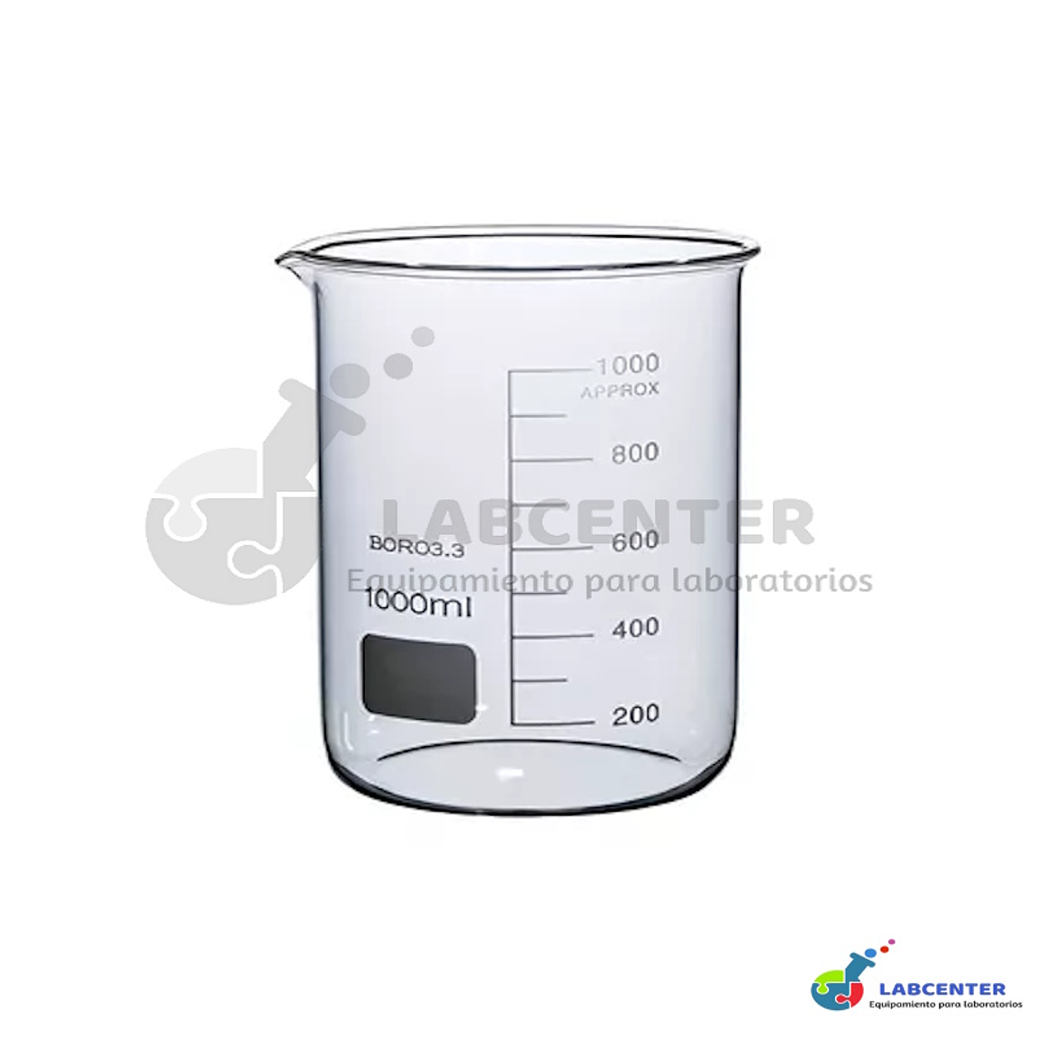 VASO PRECIPITADO VIDRIO FORMA BAJA 1000 ML 1