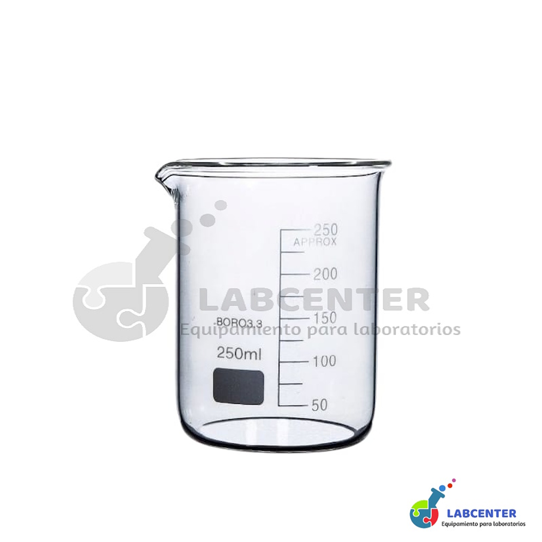 VASO PRECIPITADO VIDRIO FORMA BAJA 250 ML  1