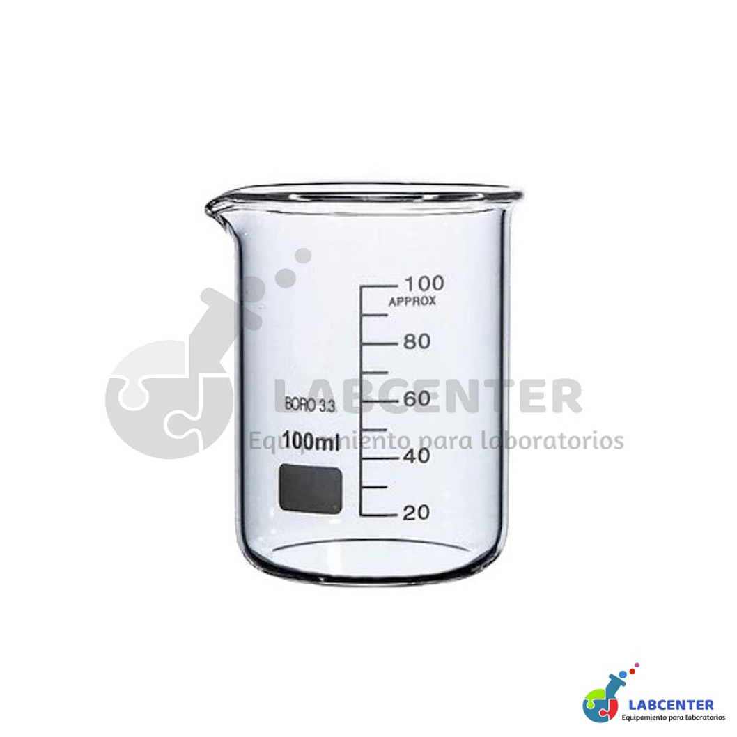 VASO PRECIPITADO VIDRIO FORMA BAJA 100 ML 1
