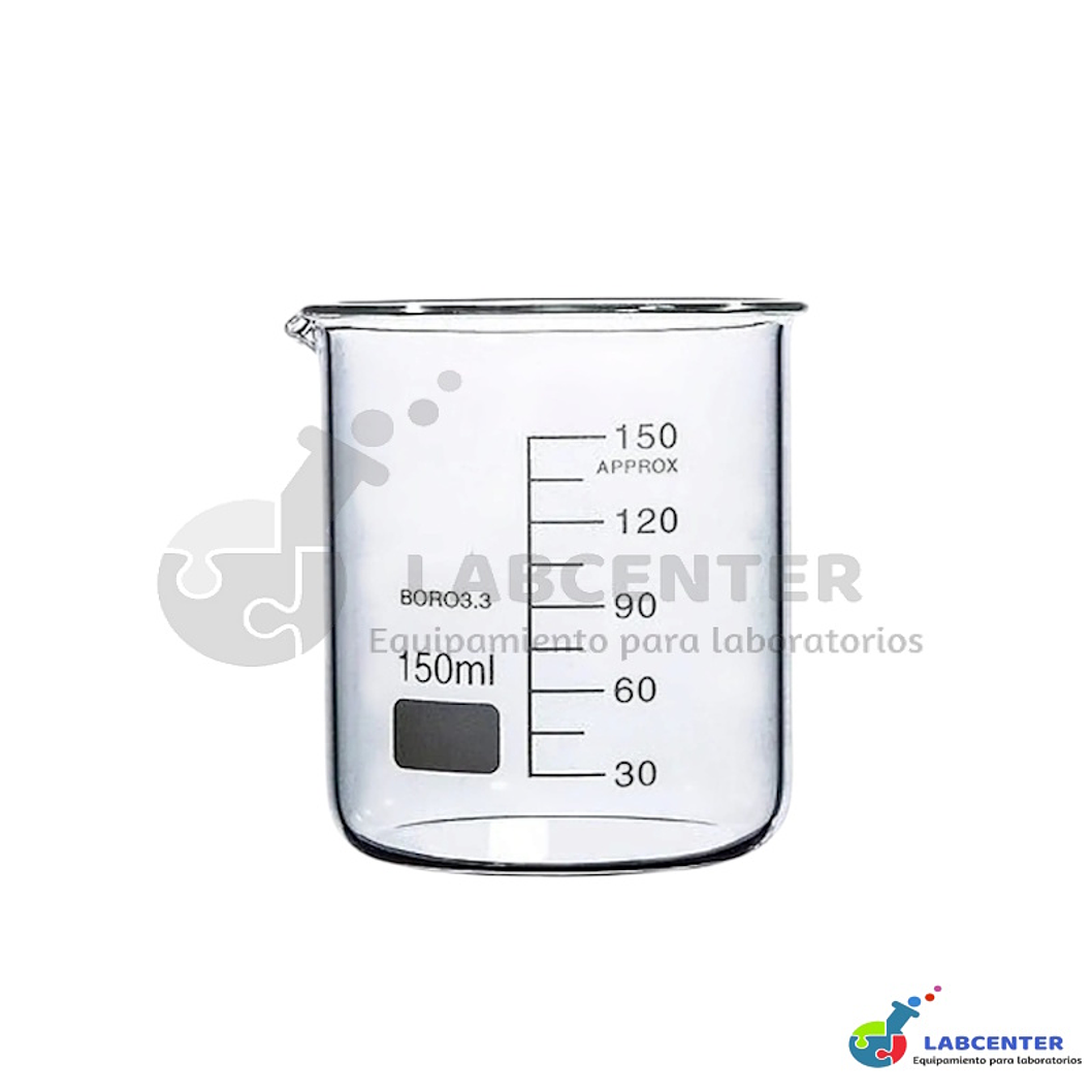 VASO PRECIPITADO VIDRIO FORMA BAJA 150 ML  1
