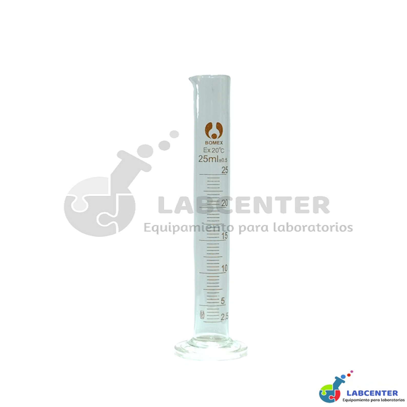 PROBETA VIDRIO BASE REDONDA 25 ML 1