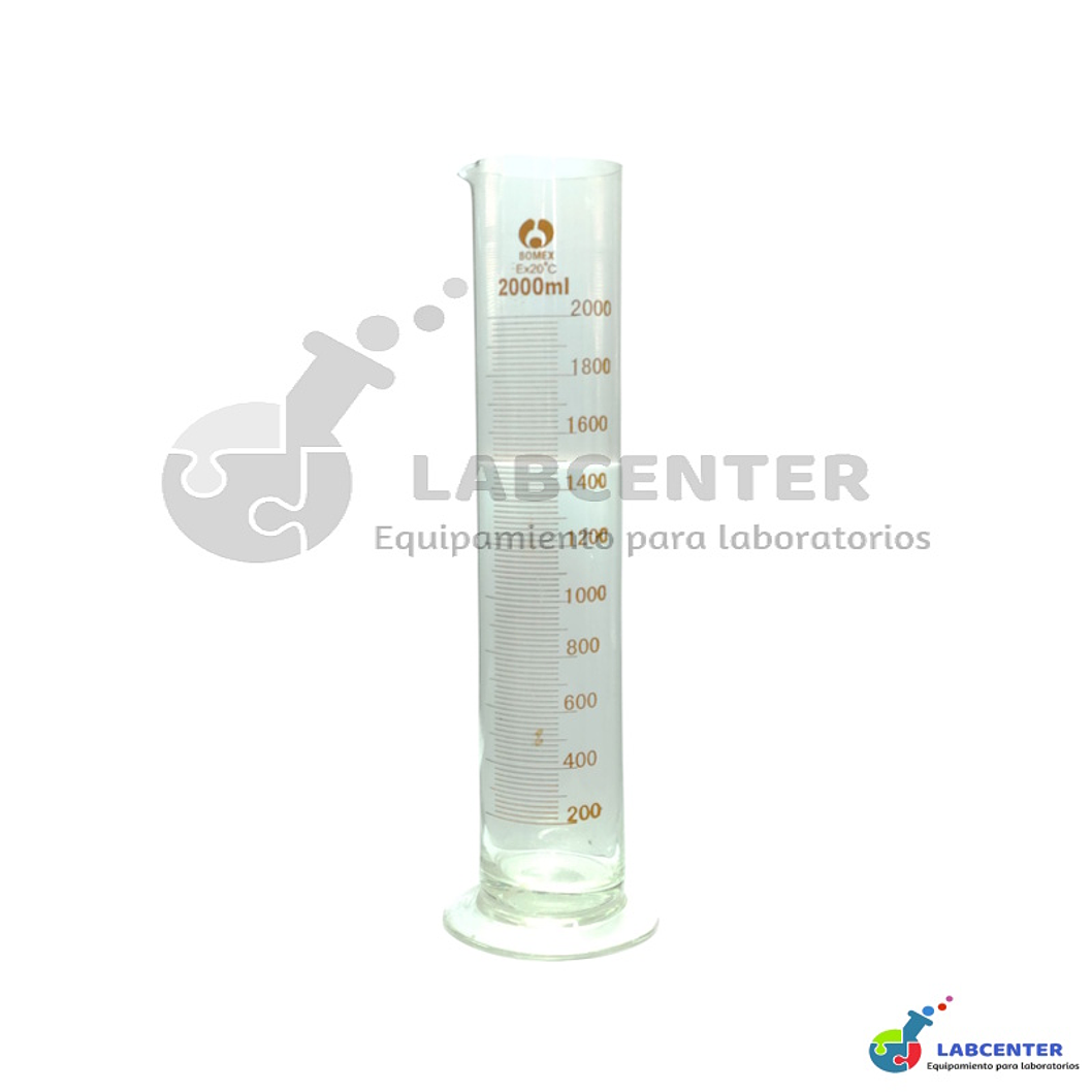PROBETA VIDRIO BASE REDONDA 2000 ML 1