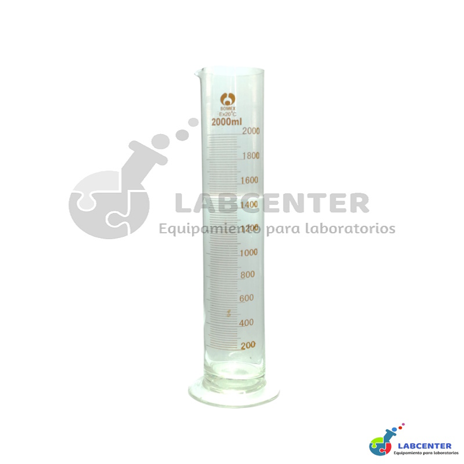 PROBETA VIDRIO BASE REDONDA 2000 ML 1