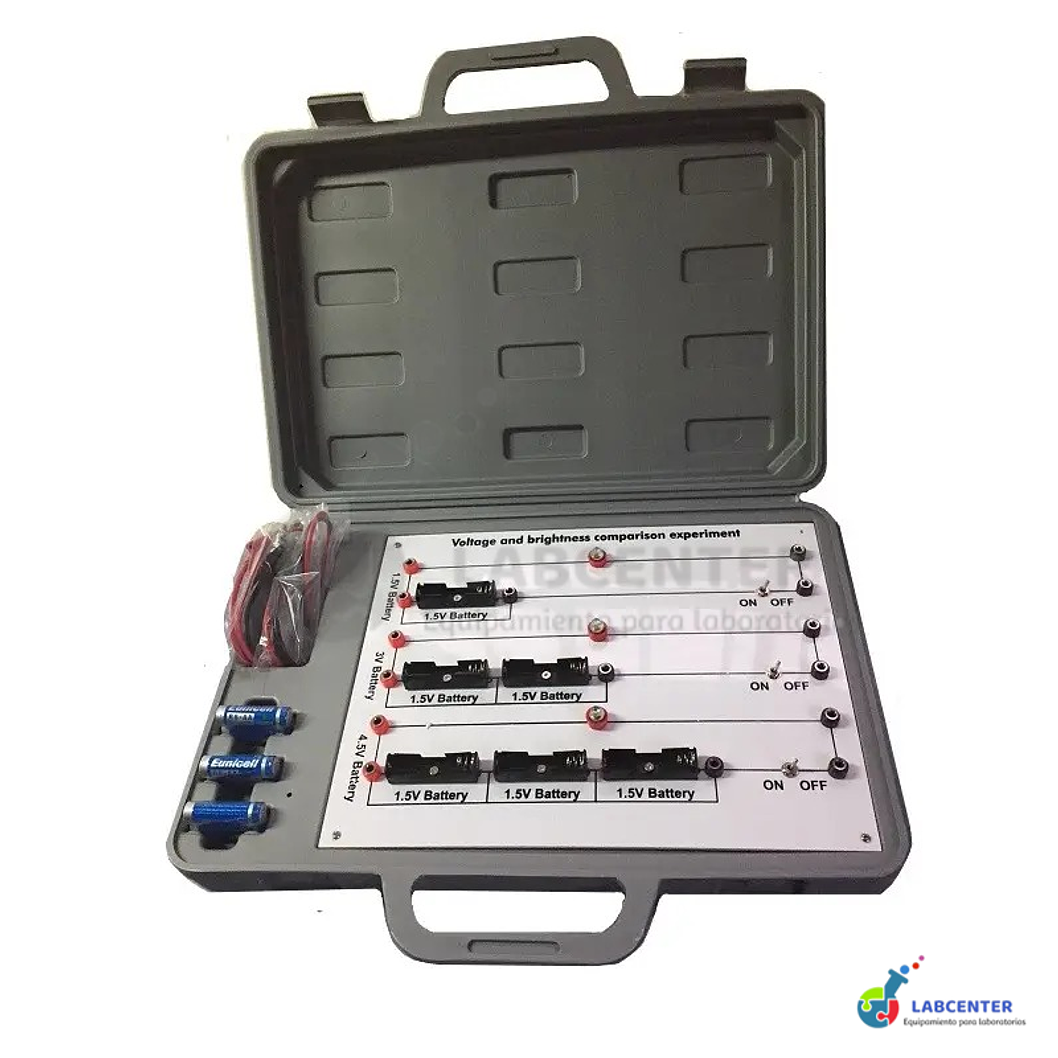 MALETA DE DEMOSTRACION VOLTAJE E INTESIDAD DE LUZ 1